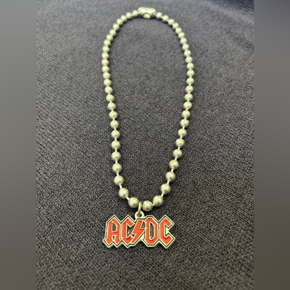 Vintage AC/DC Ball Chain Necklace - Picture 1 of 3